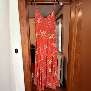 Vici Orange Floral Maxi Dress
